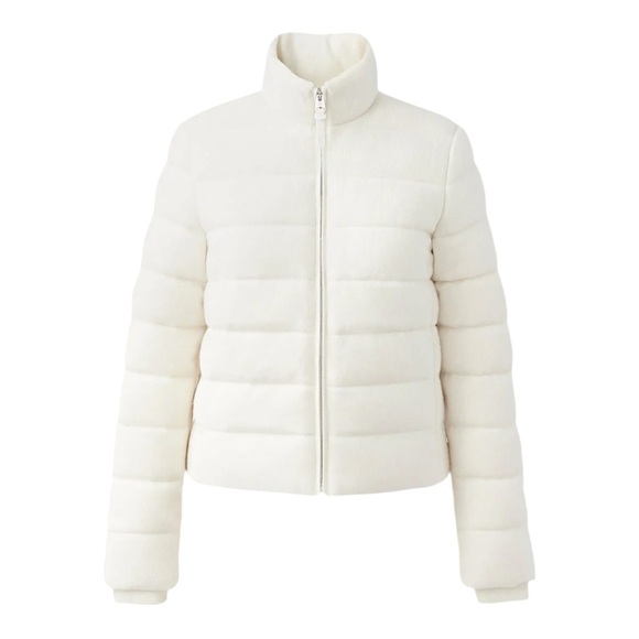 Mackage Women's Off-White Puffer Cashmere Wool Jacket - Picture 3 of 16